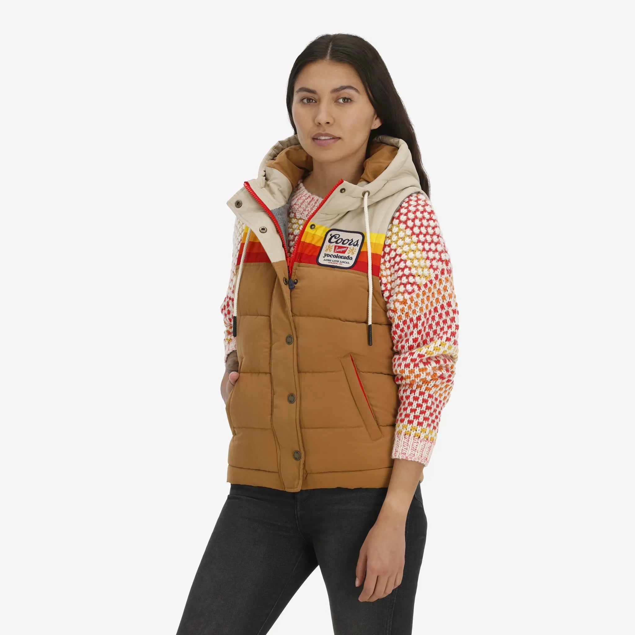 Unisex Coors Banquet X YoColorado Official Collab Epic Puffer Hooded Vest
