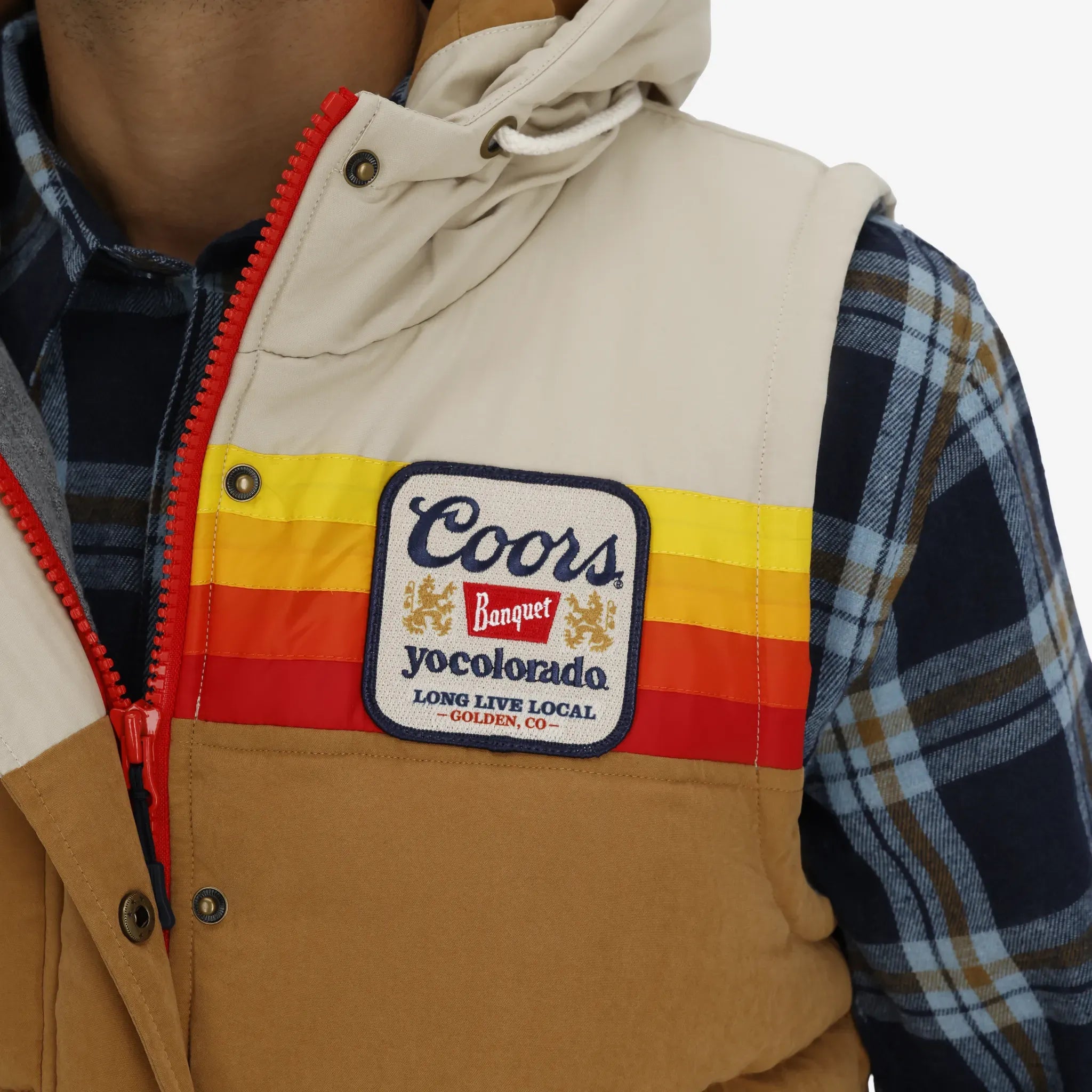 Unisex Coors Banquet X YoColorado Official Collab Epic Puffer Hooded Vest