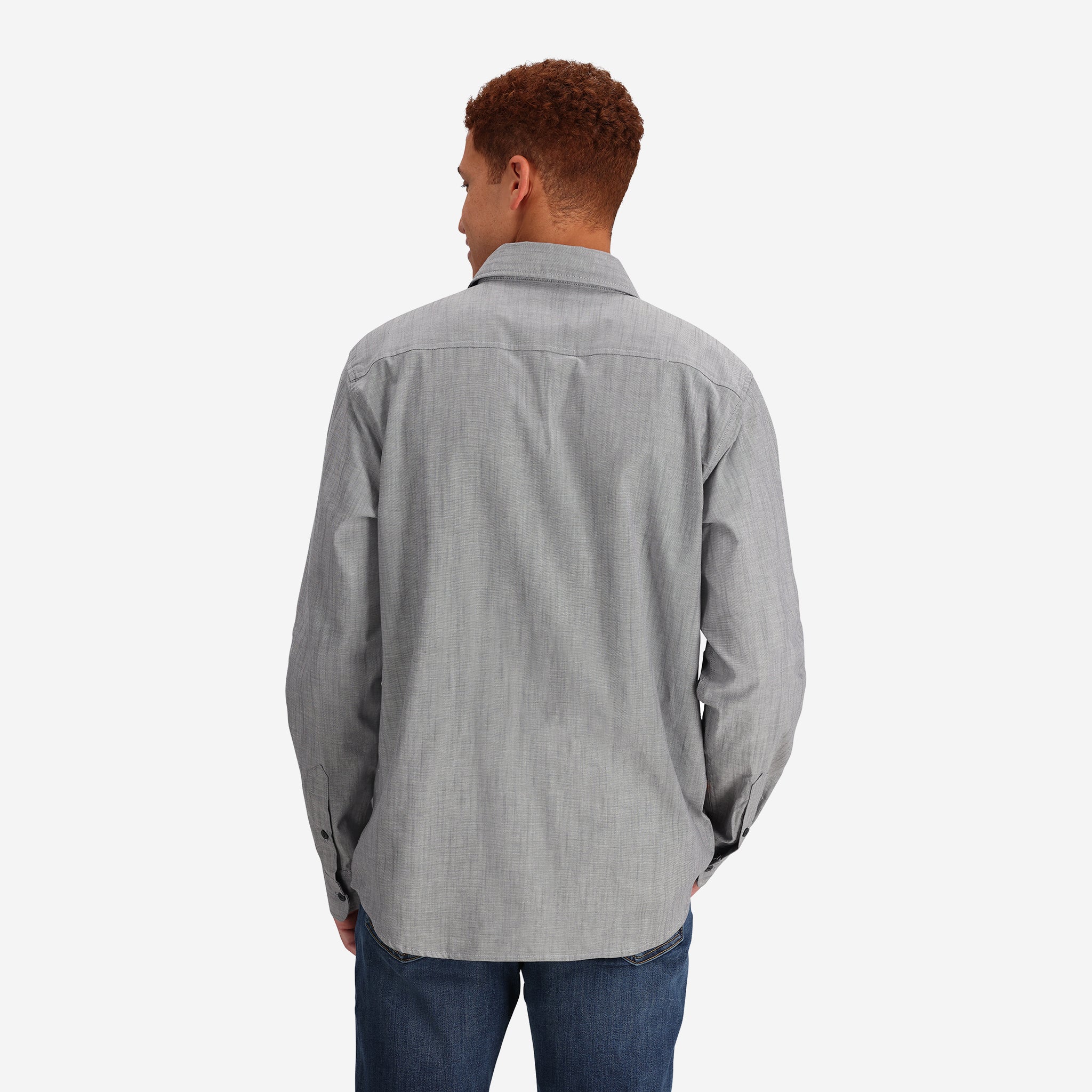 Men's Breakwater Chambray Button Up - Charcoal