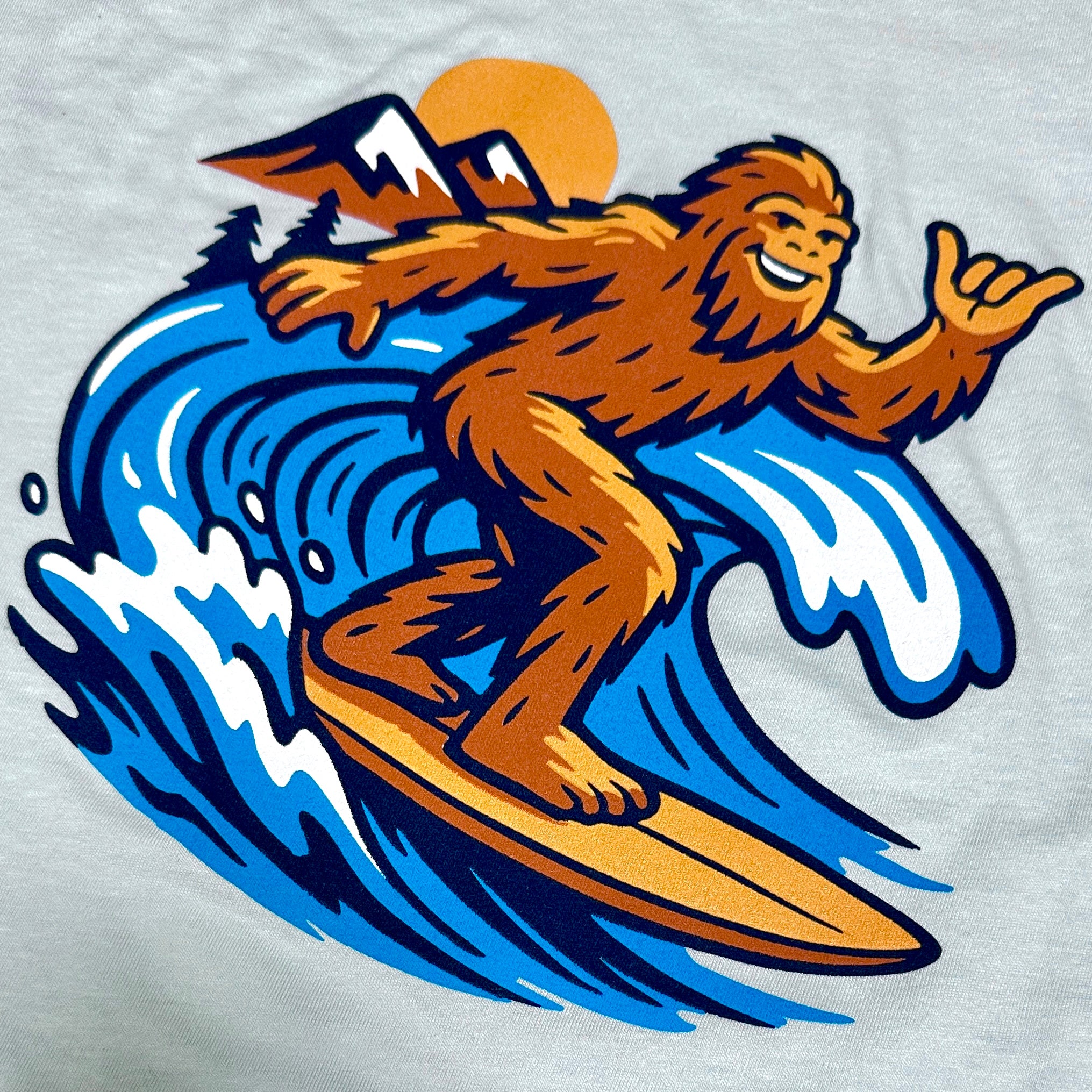 Sasquatch Surfer Unisex T-Shirt