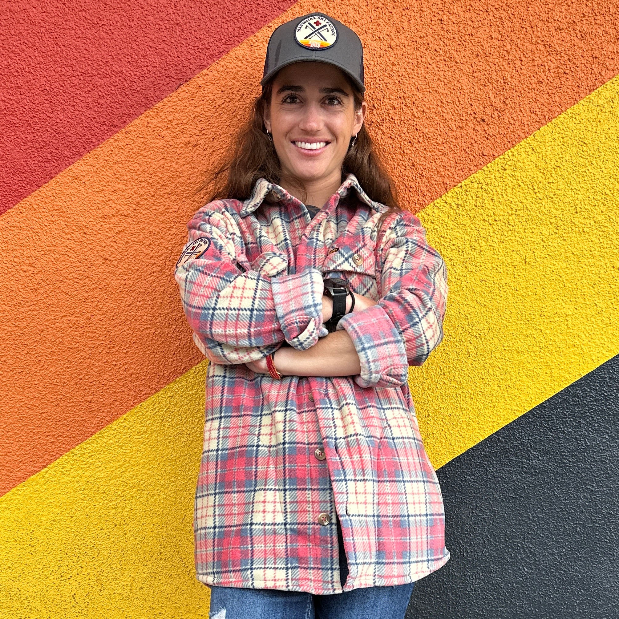 National Ski Patrol Women's Pagosa Plaid Fleece Shirt Jacket
