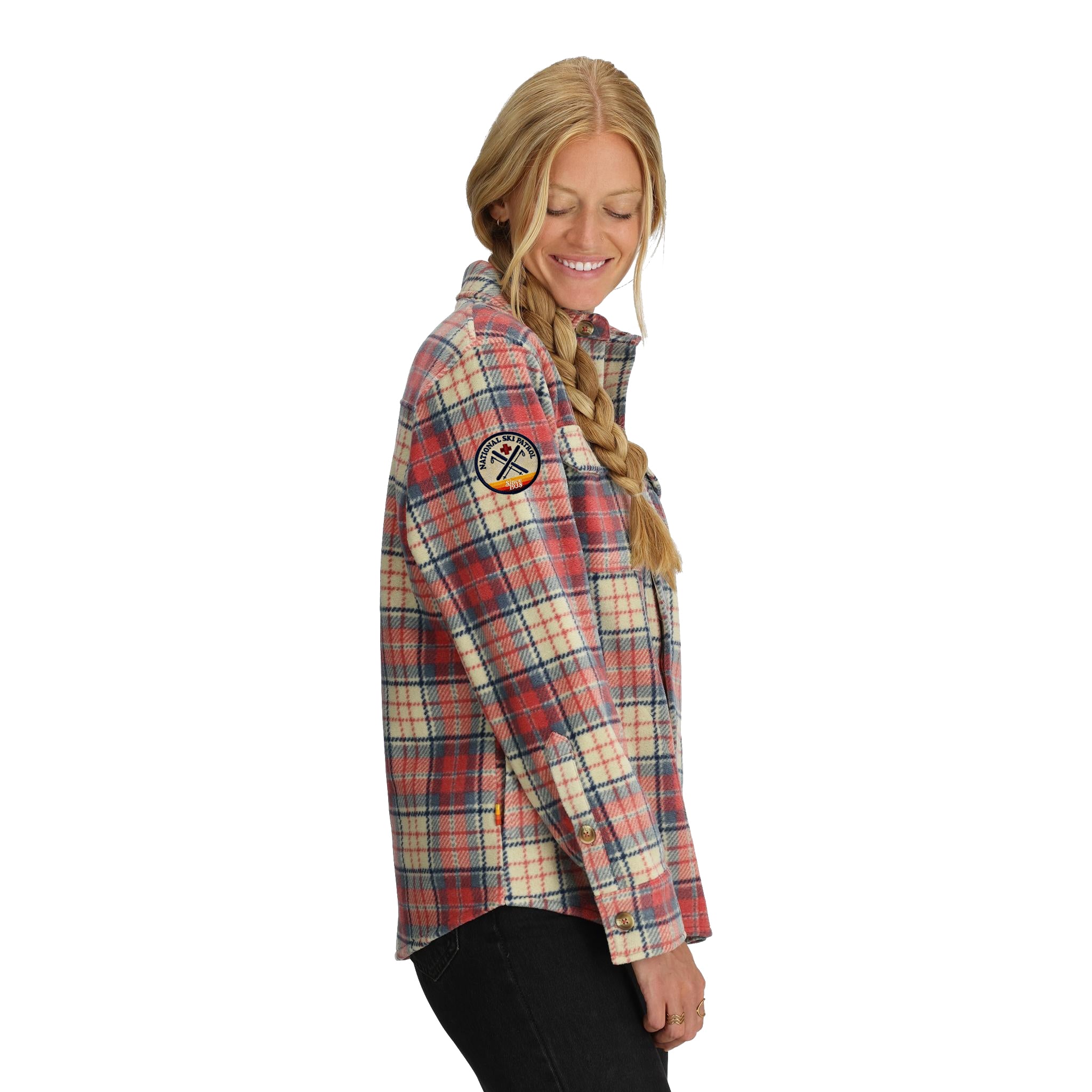 National Ski Patrol Women's Pagosa Plaid Fleece Shirt Jacket