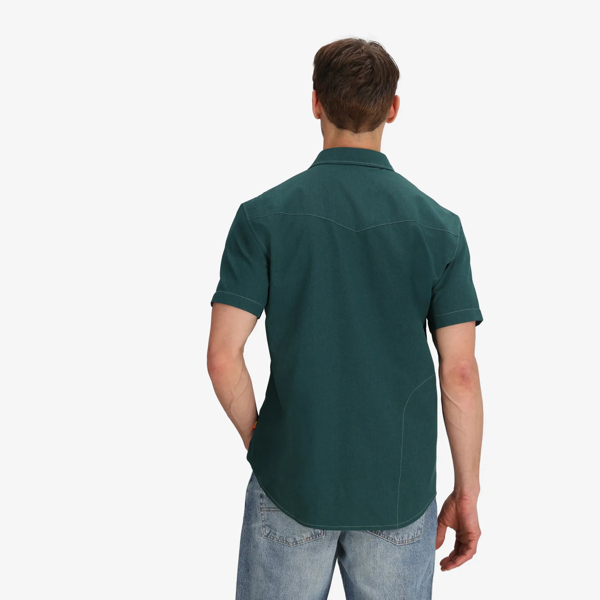 Men's Enduro Solid Teal Tech Shirt - RECYCLED
