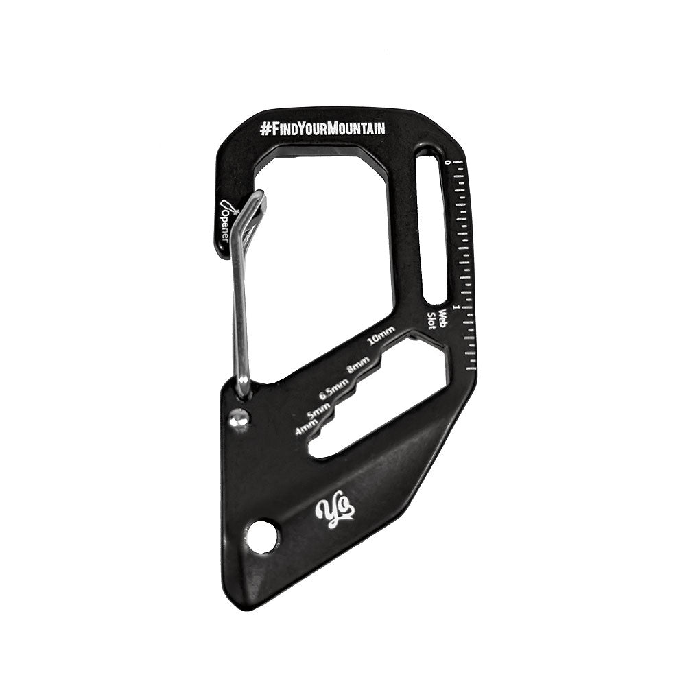 Yo Multitool Carabiner Keychain -  Black