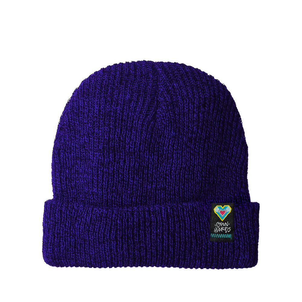 Open Hearts Collection Heather Purple Beanie - LIMITED EDITION