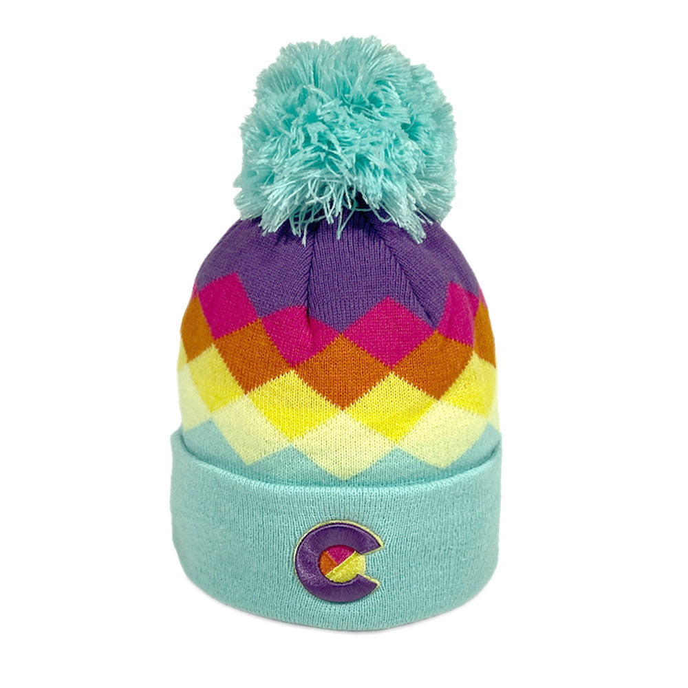 Kids' Mint Argyle Beanie