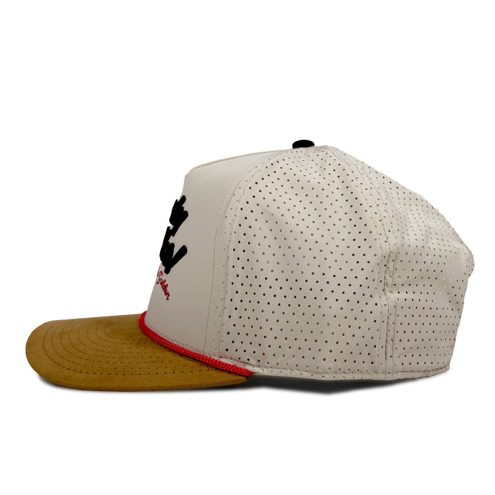Howdy Golden Tech Trucker Hat in Cream