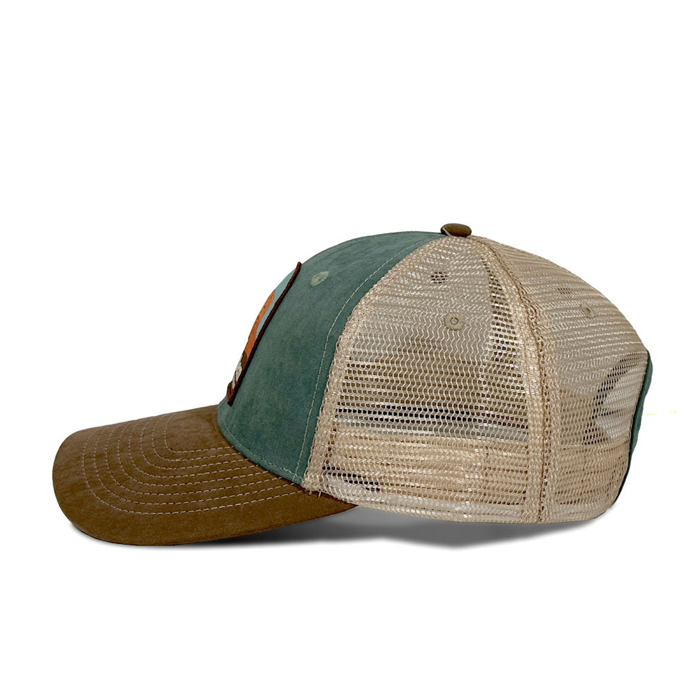 Stay Golden Steel Blue Trucker Hat