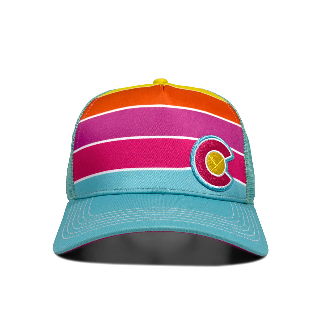 Turquoise Lake Fader Trucker Hat