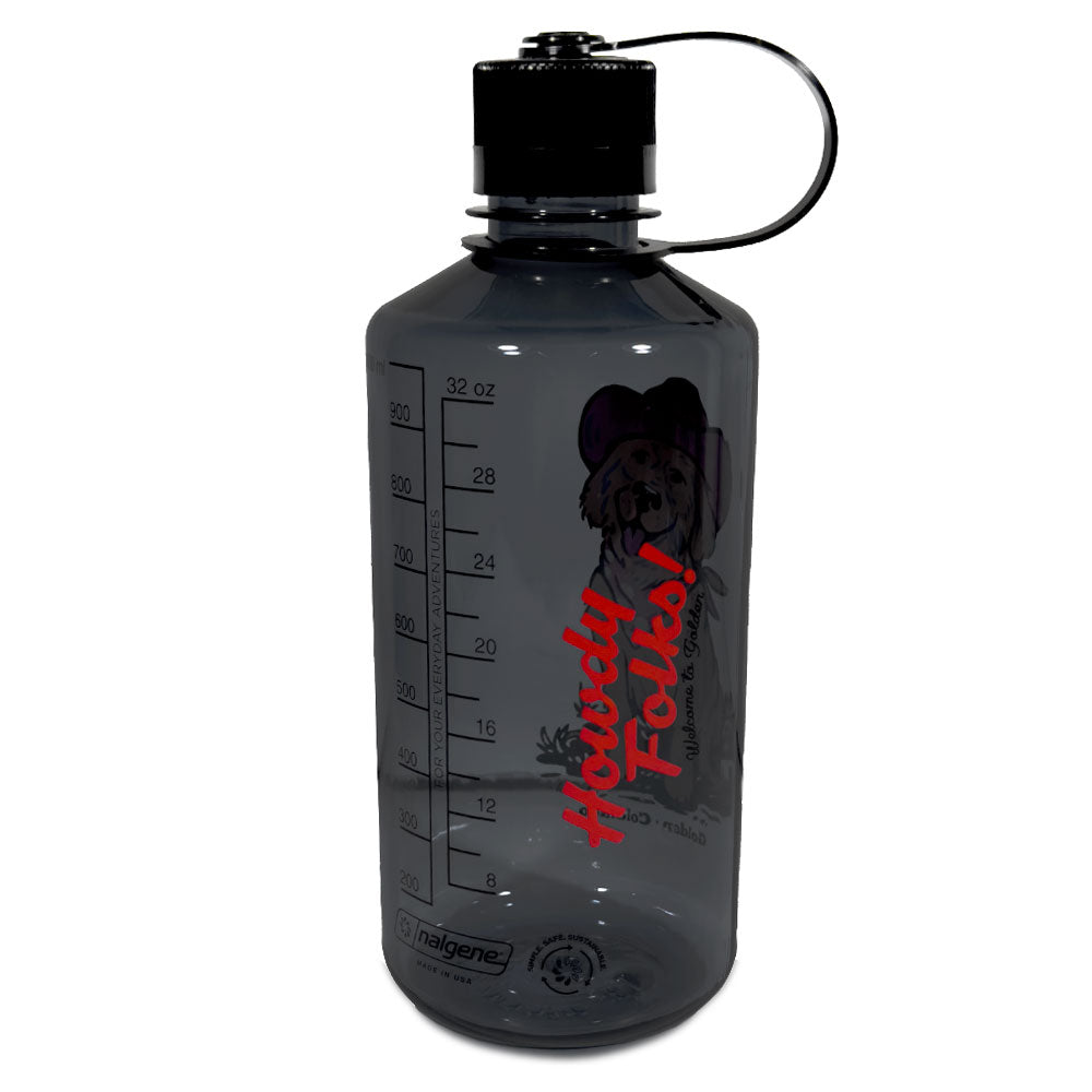 Golden Dog Days Black Nalgene Water Bottle