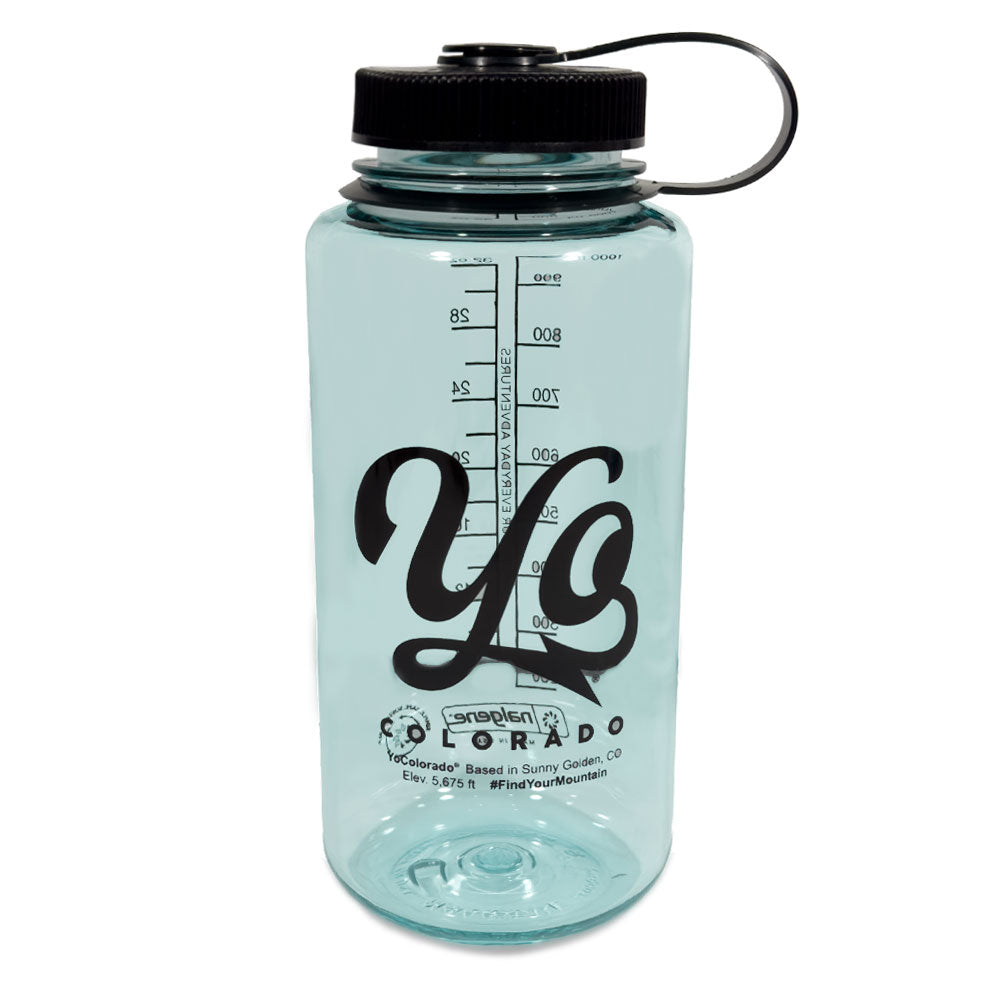 Yo Bolt Logo Black Nalgene Water Bottle