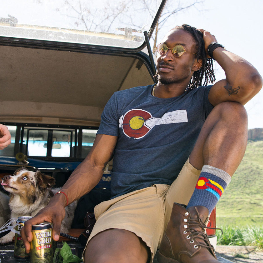 Unisex Classic Colorado Flag Navy T-Shirt