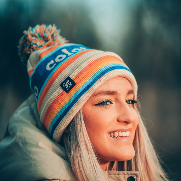 Niji Mountain Pom Beanie