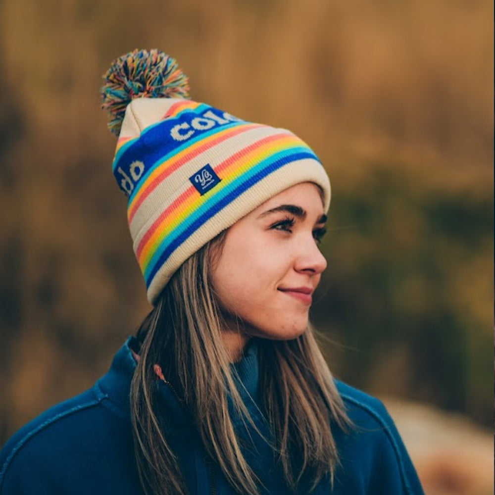 Niji Mountain Pom Beanie