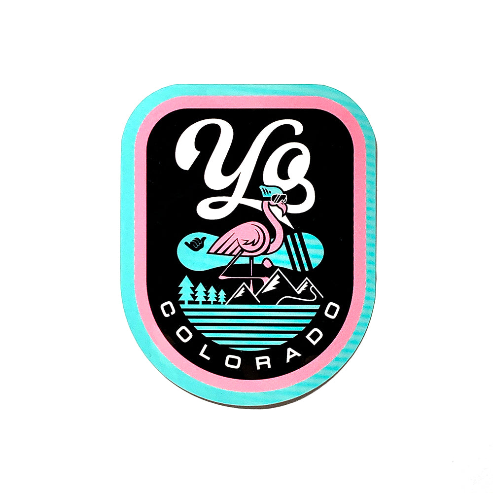 Flamingo Rider Sticker