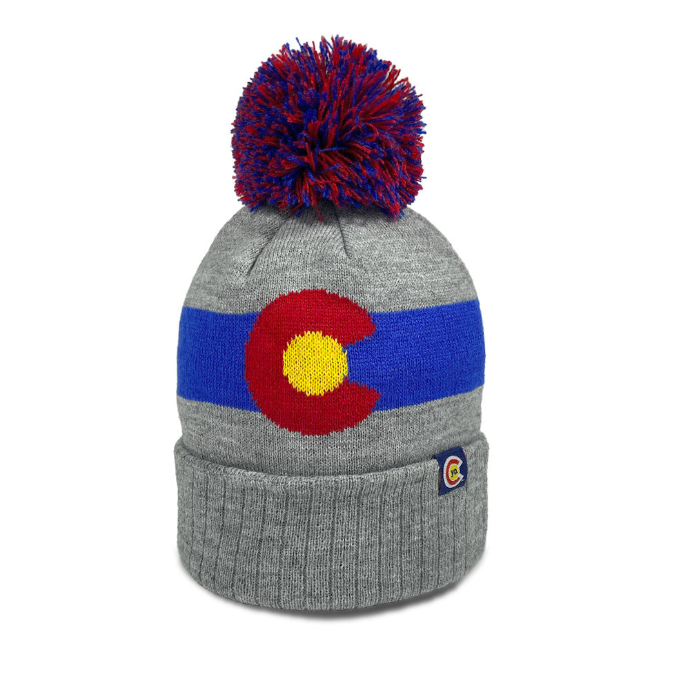 Kids' Original Colorado State Flag Beanie - GREY