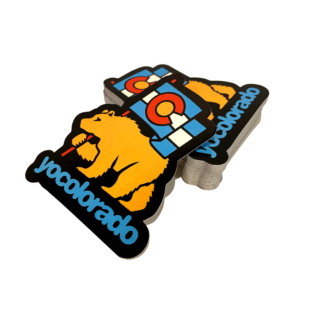 Colorado Bear Pride Flag Sticker