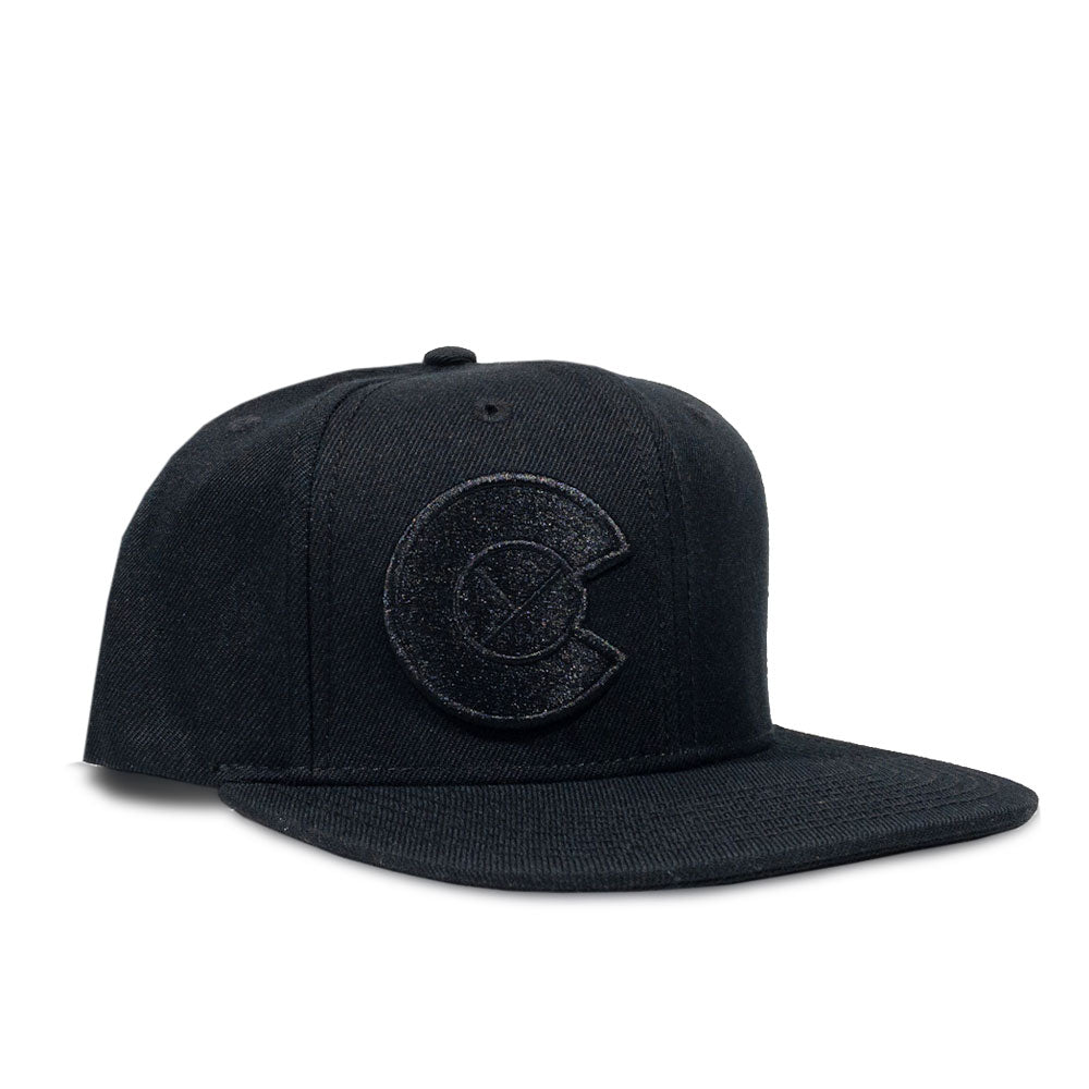 Black flat bill hat on sale