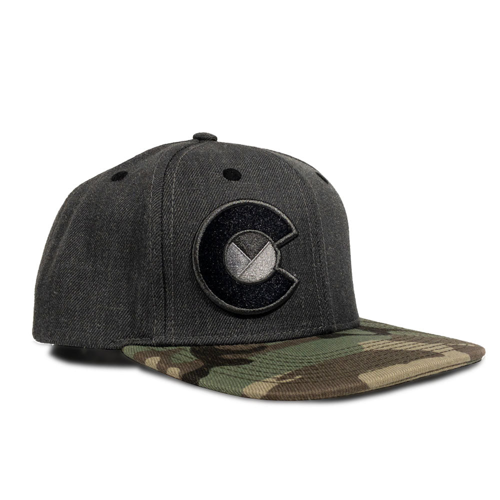 Yo Camo Snapback Flat Bill Hat