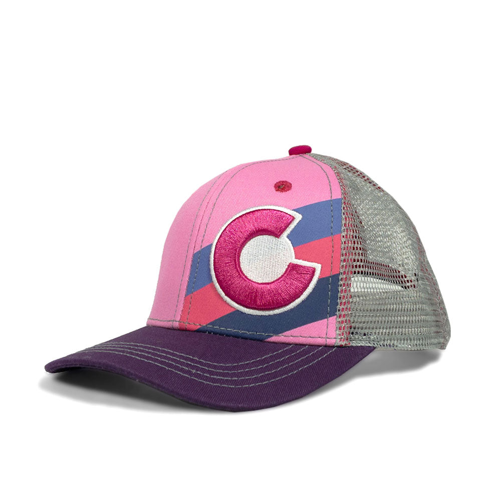 Kids' Incline Colorado Trucker Hat - Pink Berry