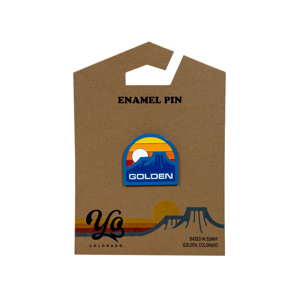 Golden Mesa Enamel Pin