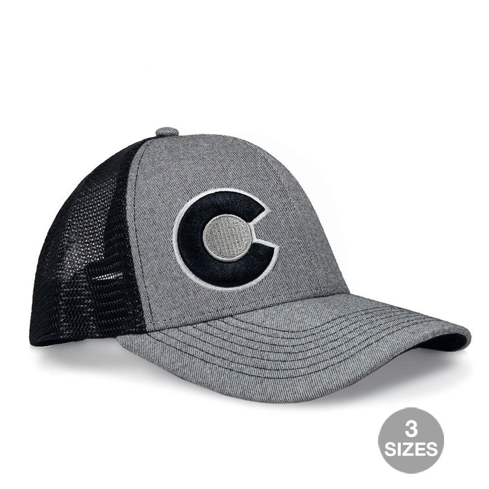 Monochromatic Trucker Hat Grey/Black