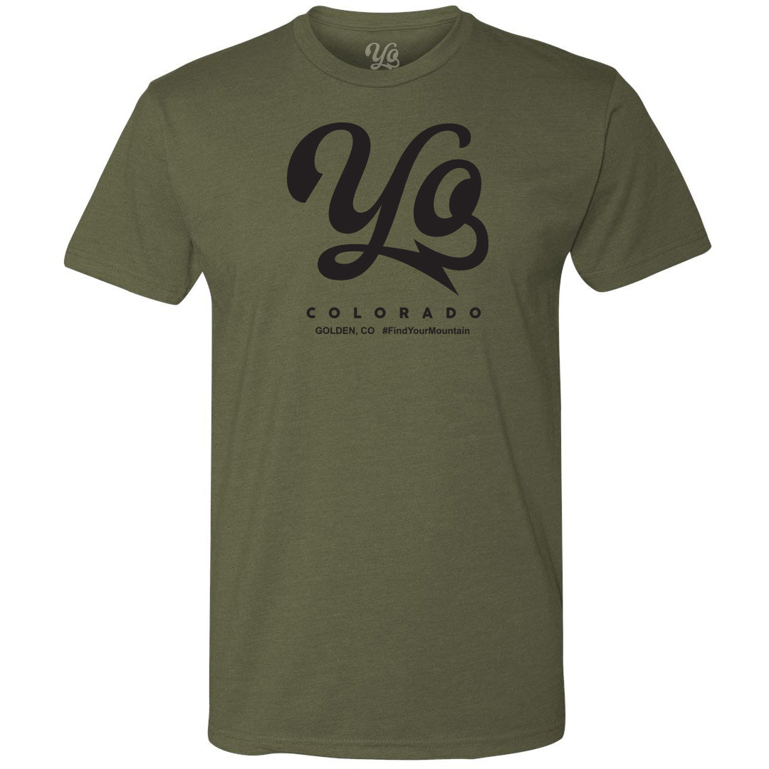 Unisex Bolt Logo T-Shirt - Army Green