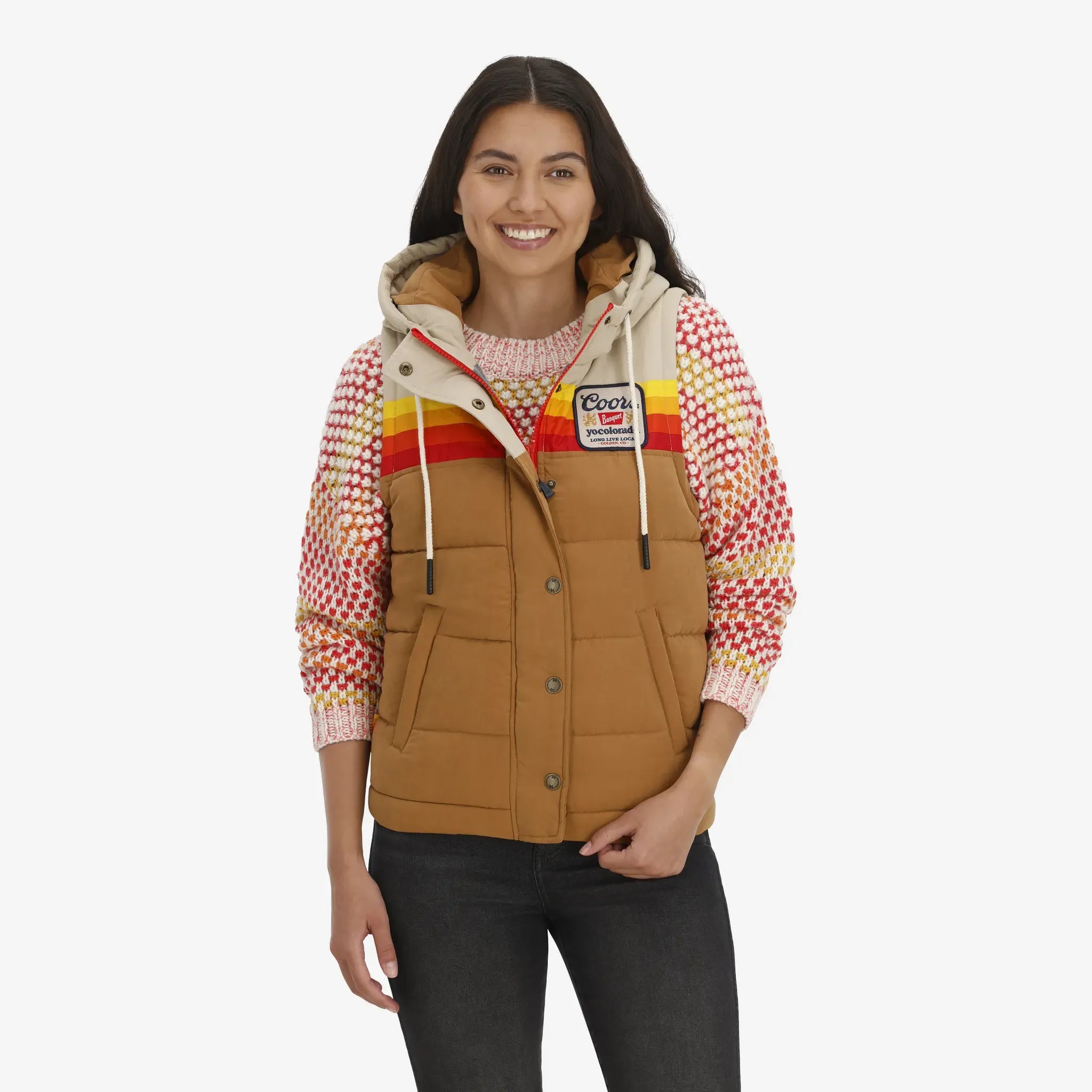 Unisex Coors Banquet X YoColorado Official Collab Epic Puffer Hooded Vest