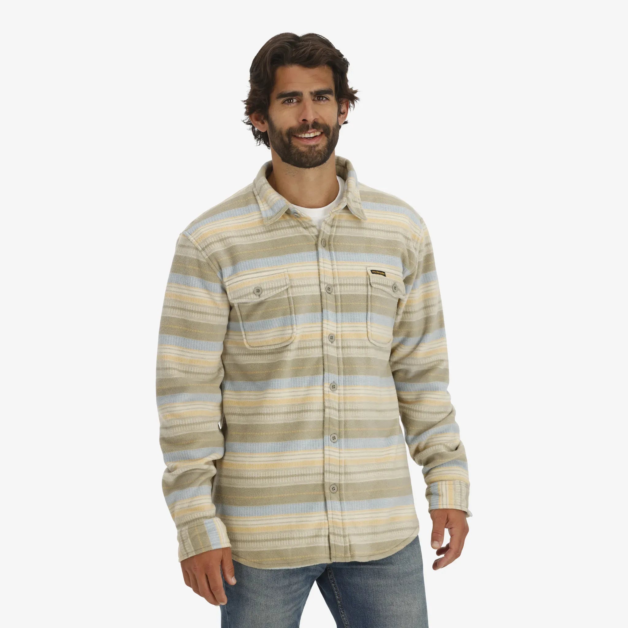 Men's Southside Fleece Button Up in Dune
