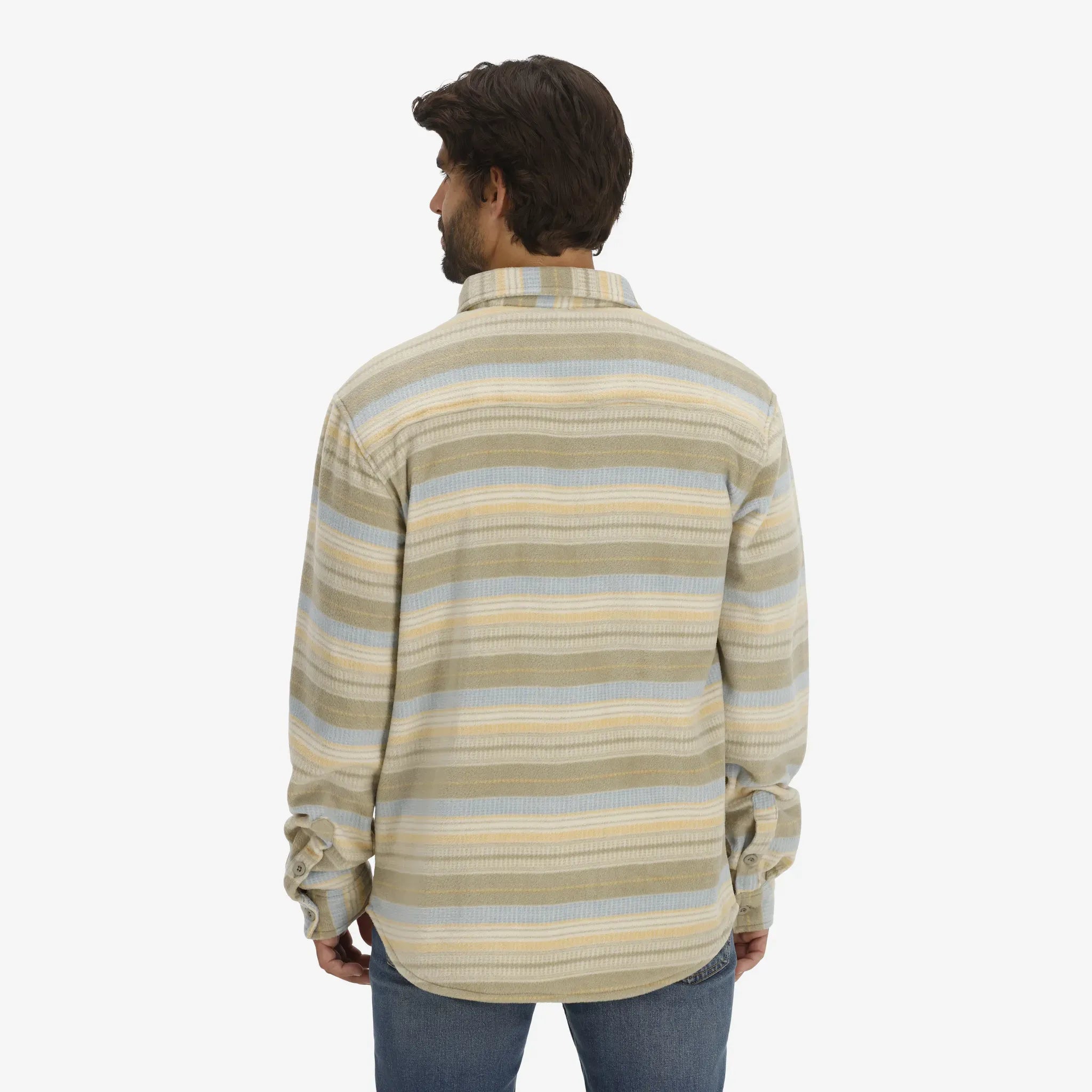 Men's Southside Fleece Button Up in Dune