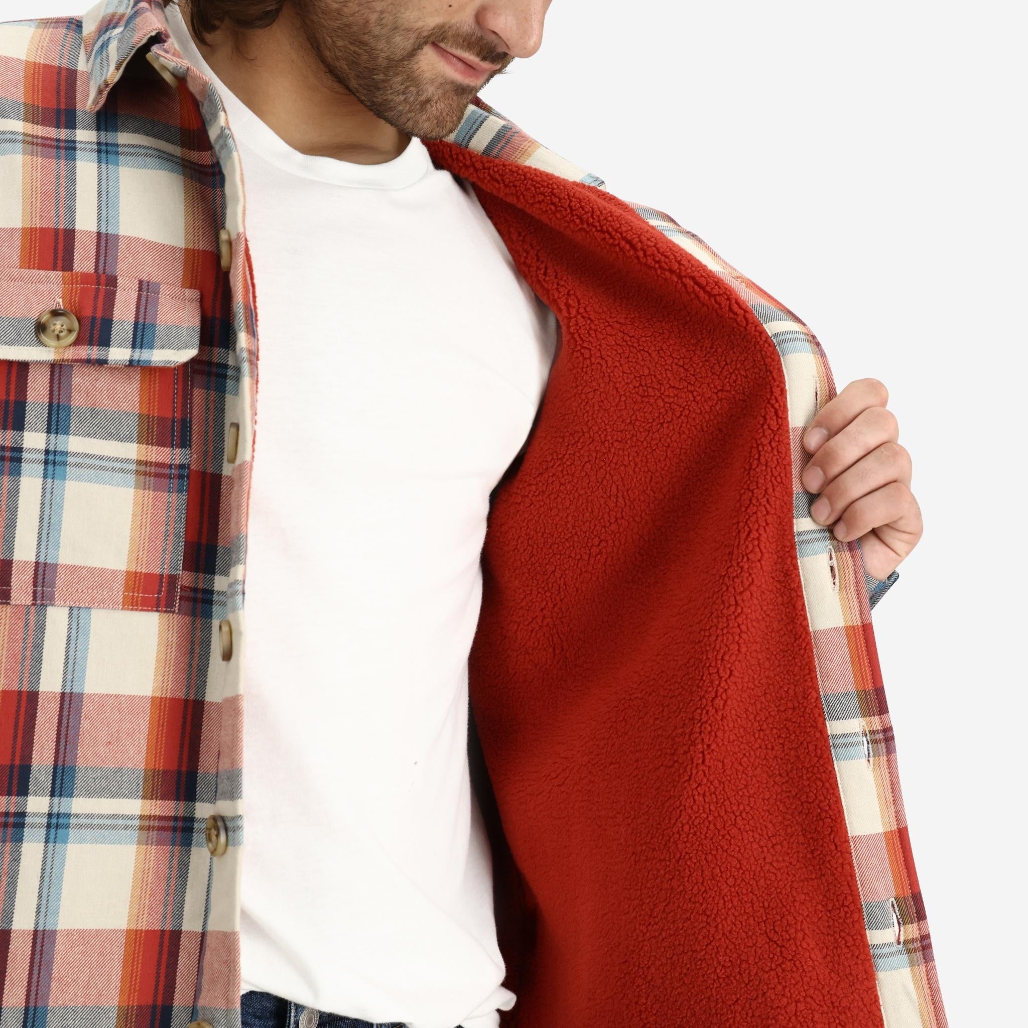 Men's Benny Sherpa Lined Flannel Jacket