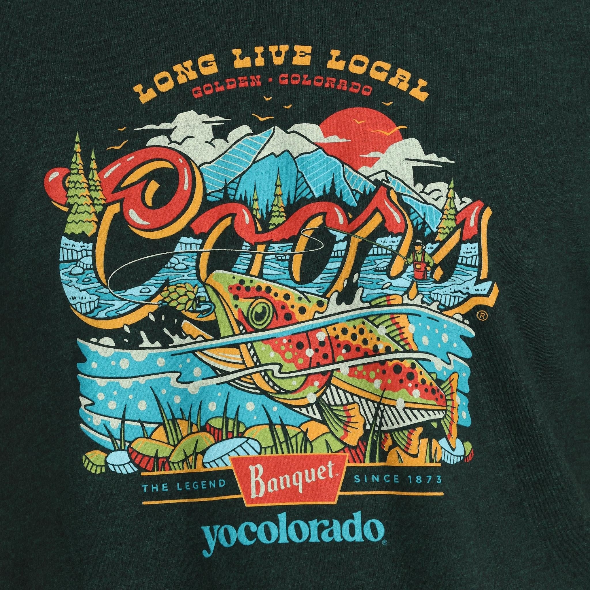 Unisex Coors Banquet x YoColorado Fly Fishing T-Shirt - LIMITED EDITION