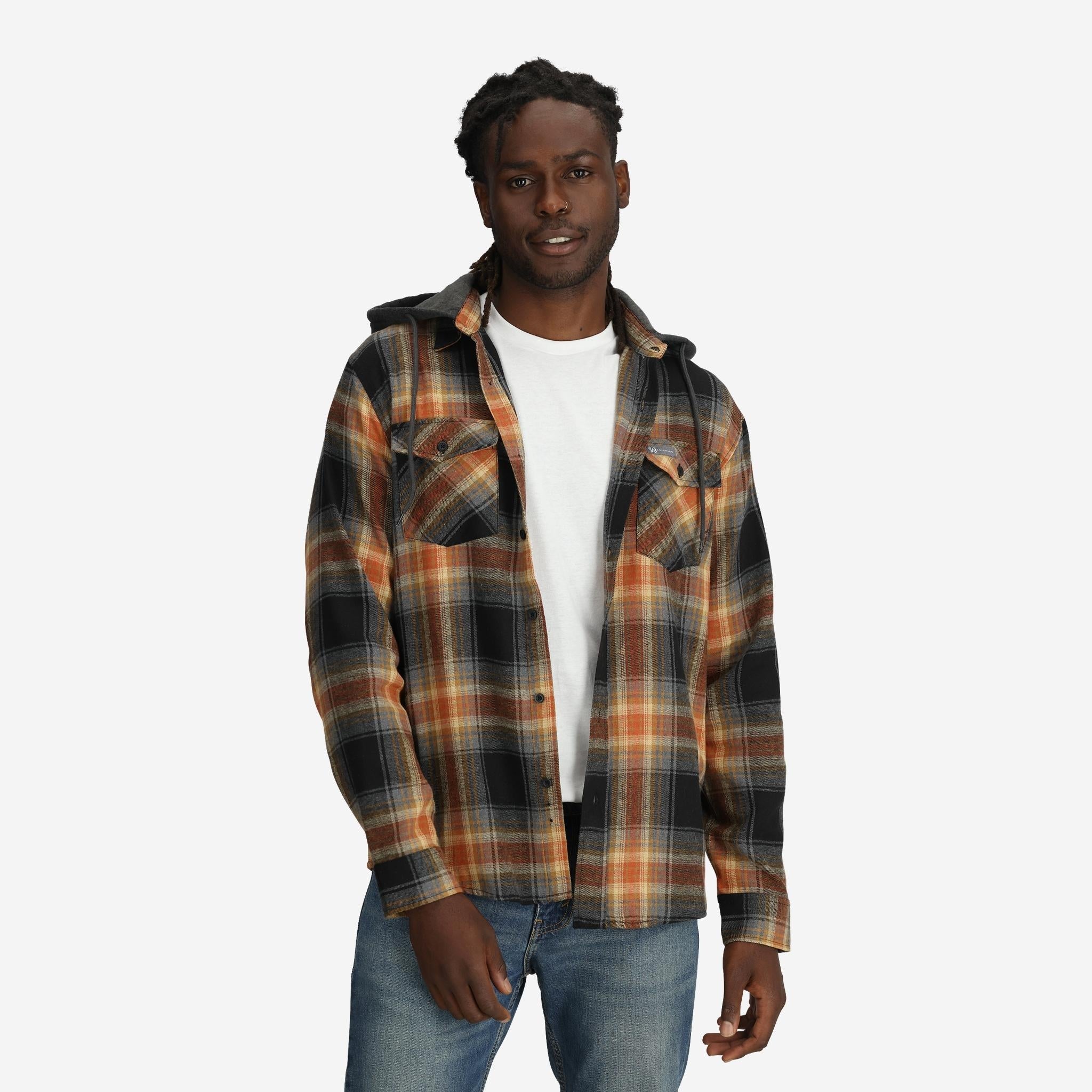 Men's Mill Valley Hooded Flannel Button Up