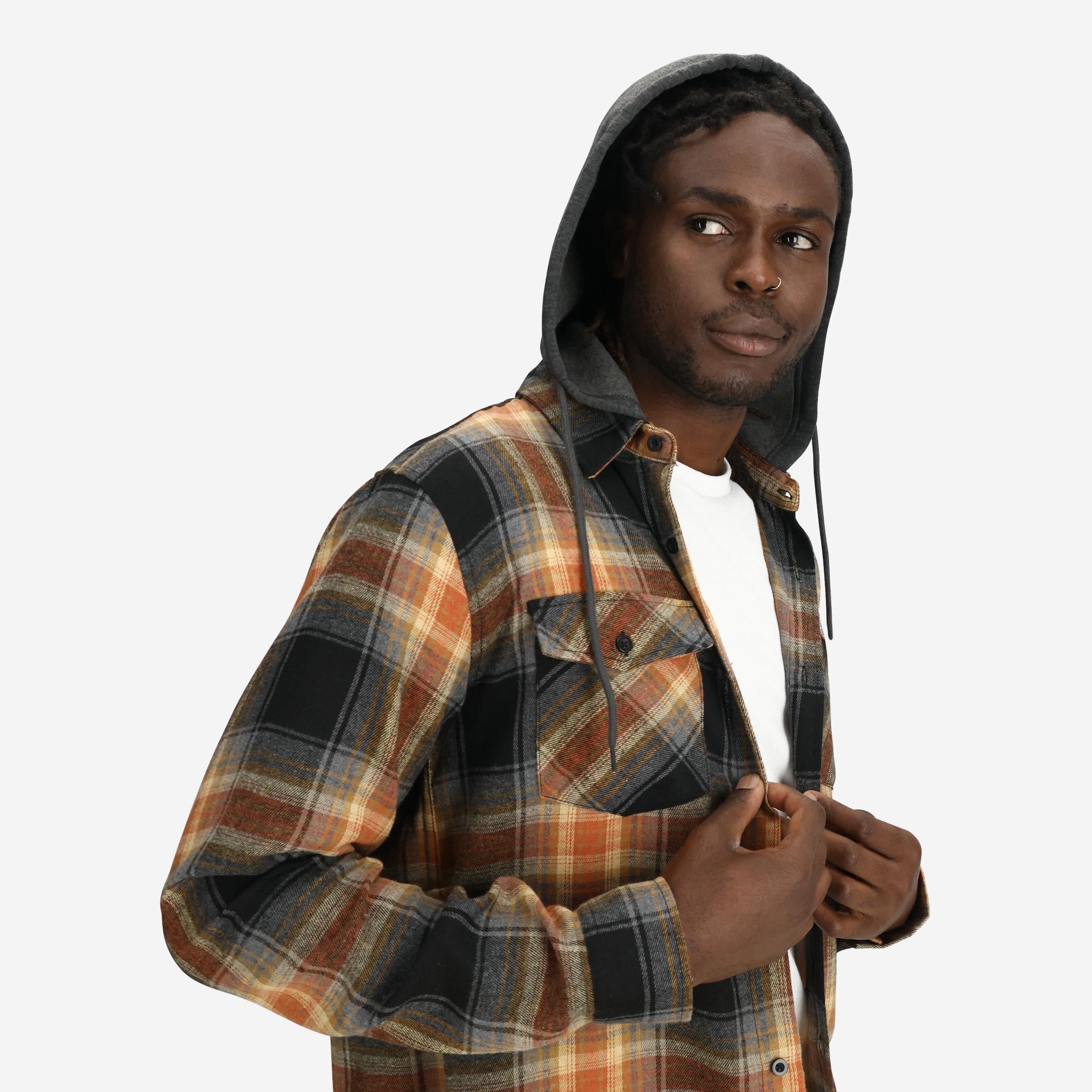 Men's Mill Valley Hooded Flannel Button Up