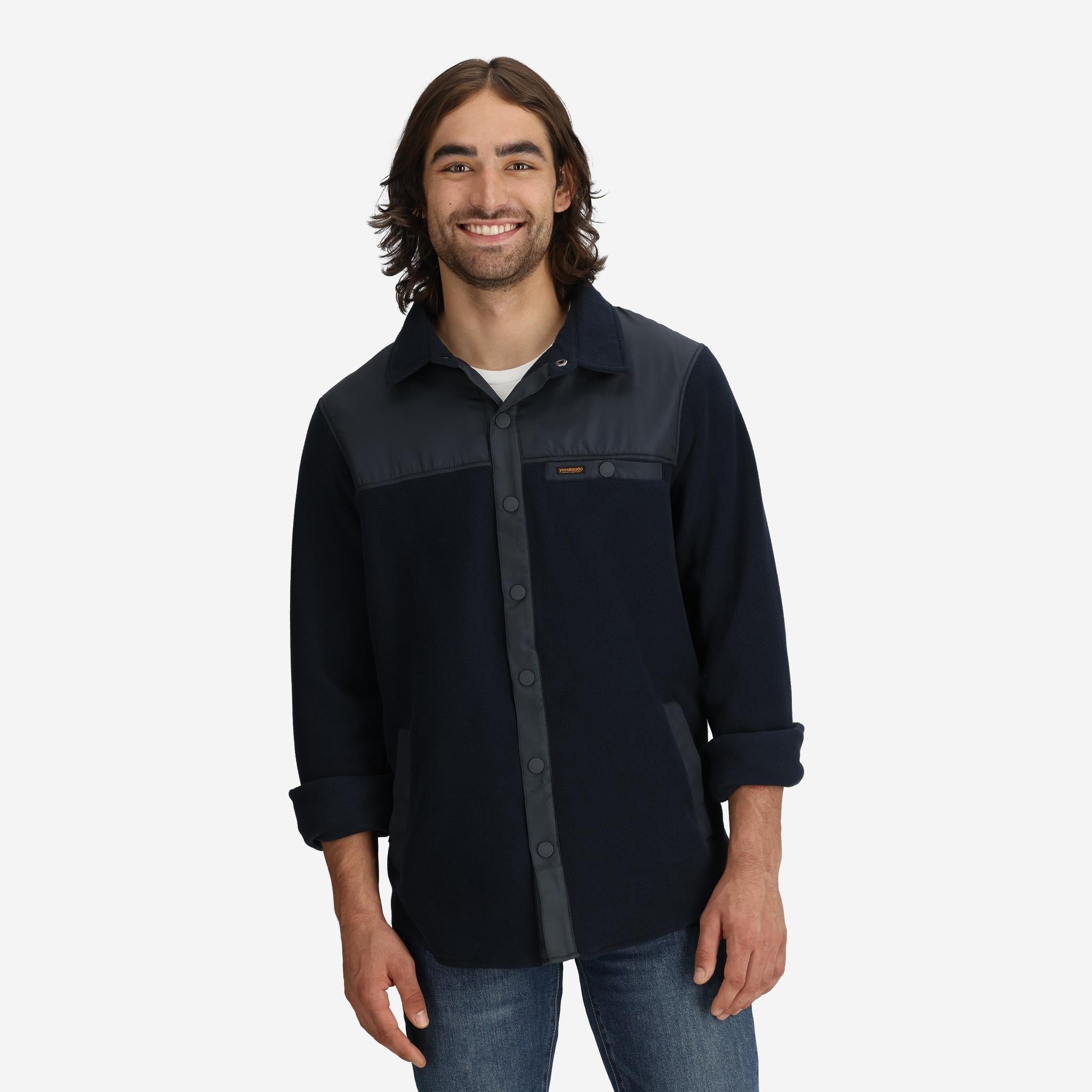 Men's Nomad Fleece Snap Jacket - Navy