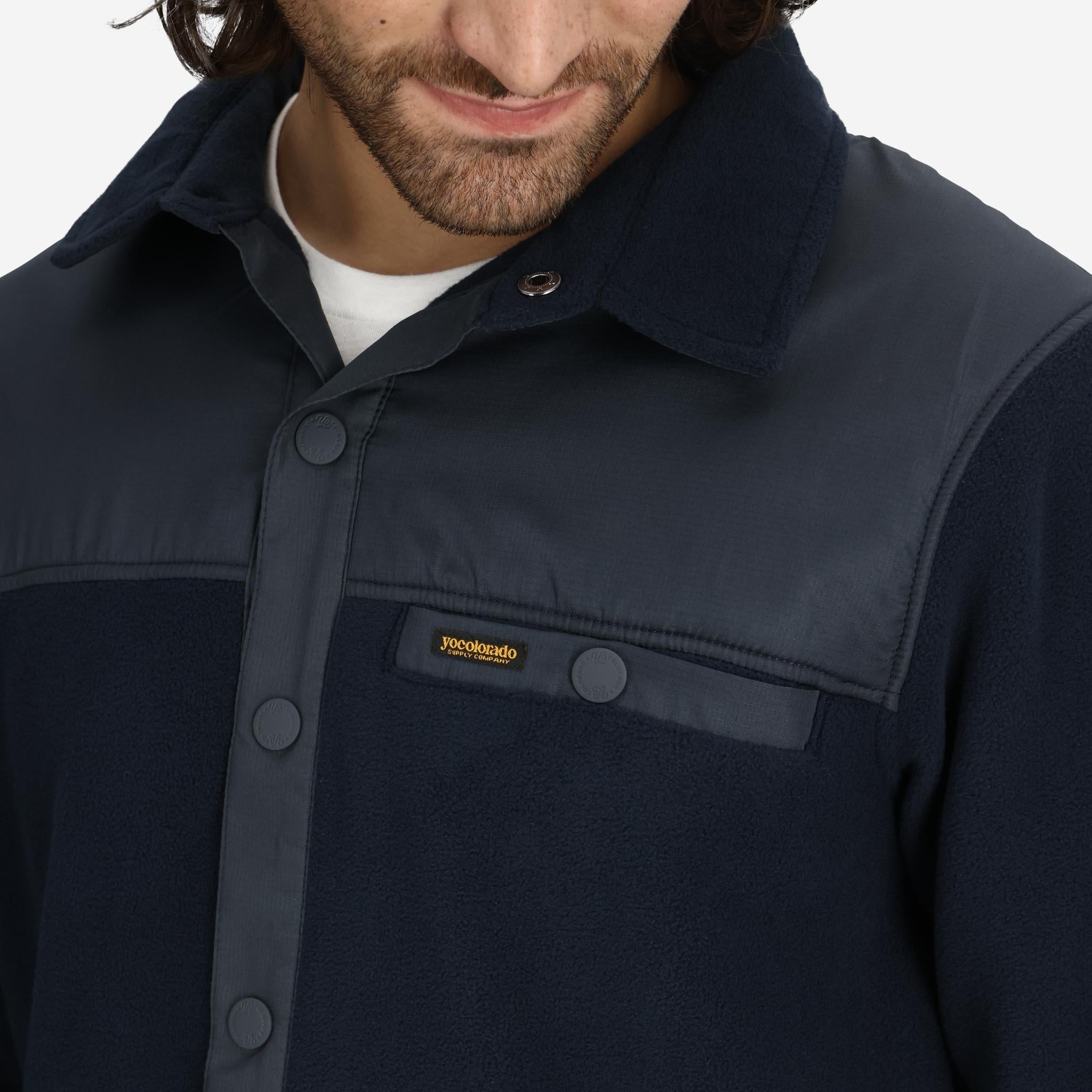 Men's Nomad Fleece Snap Jacket - Navy