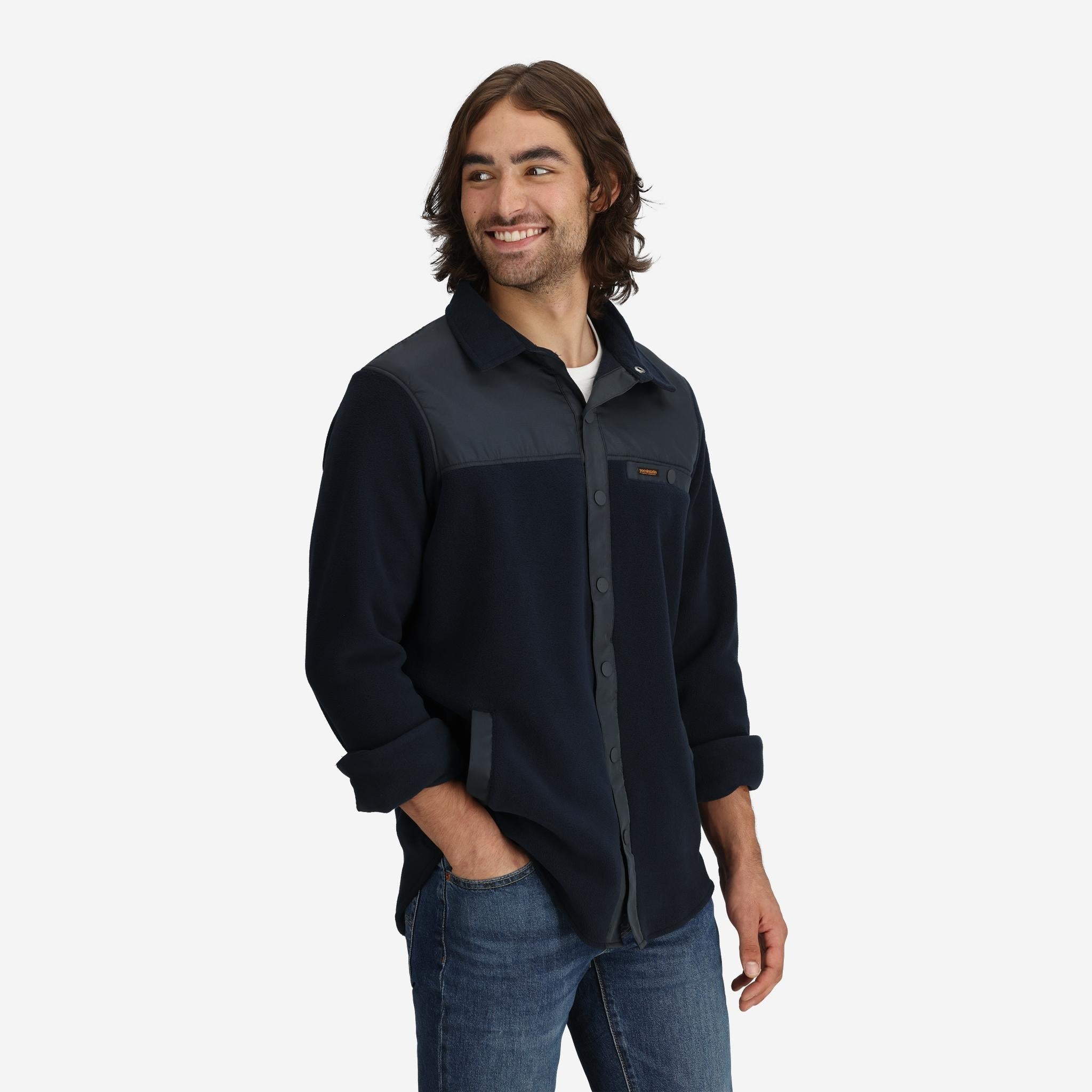 Men's Nomad Fleece Snap Jacket - Navy