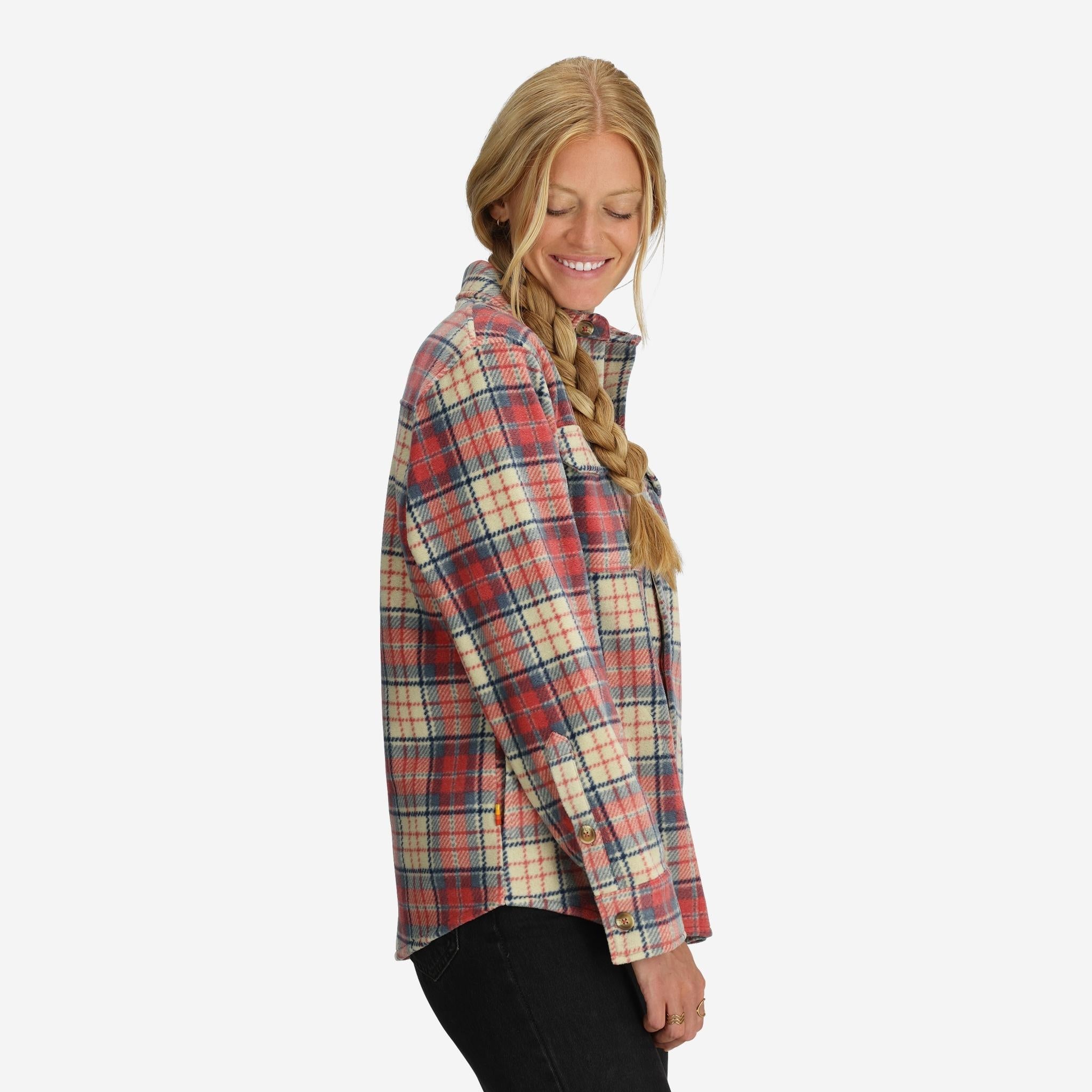 Women's Pagosa Plaid Fleece Shirt Jacket