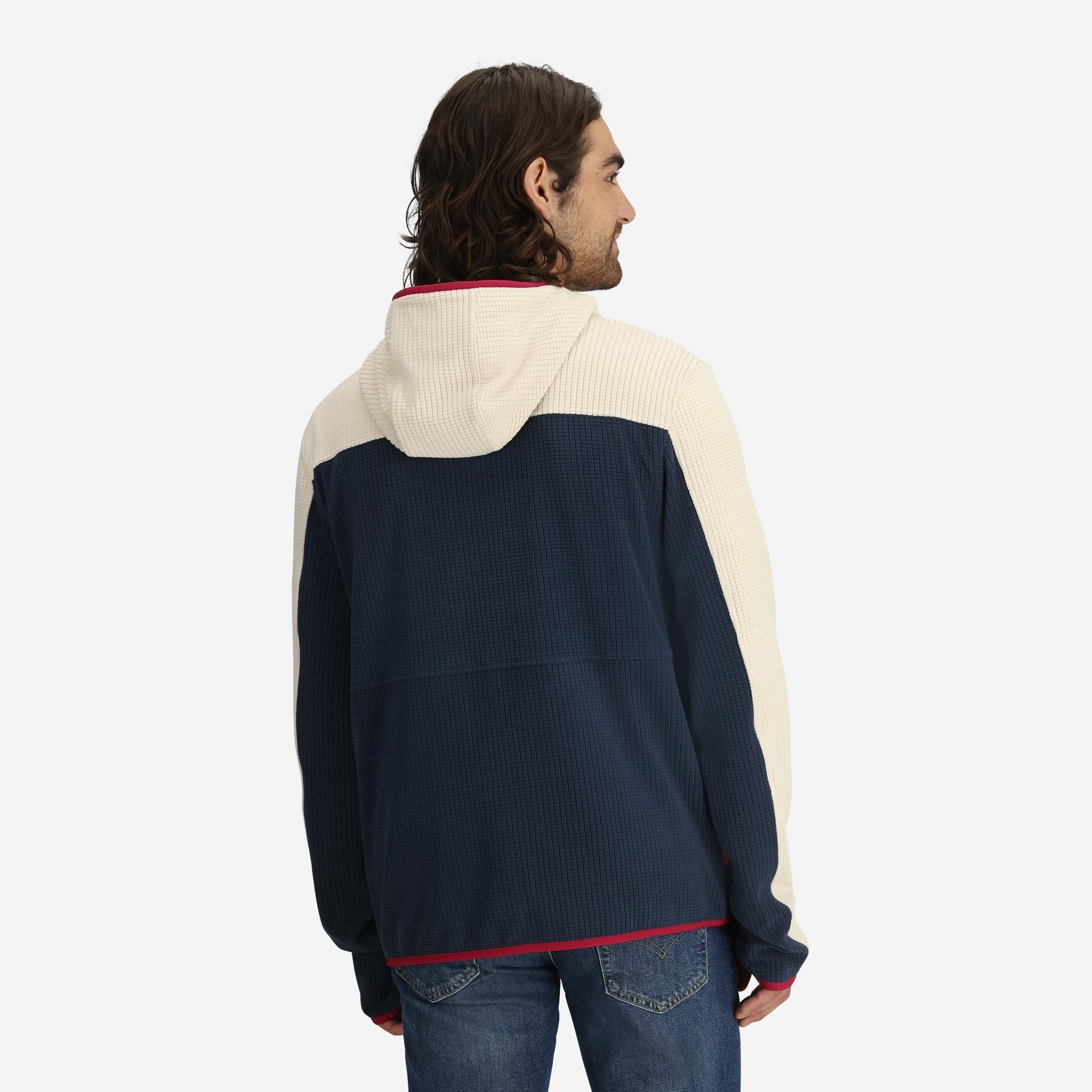 Unisex Verve Grid Fleece Hoodie in Alpine