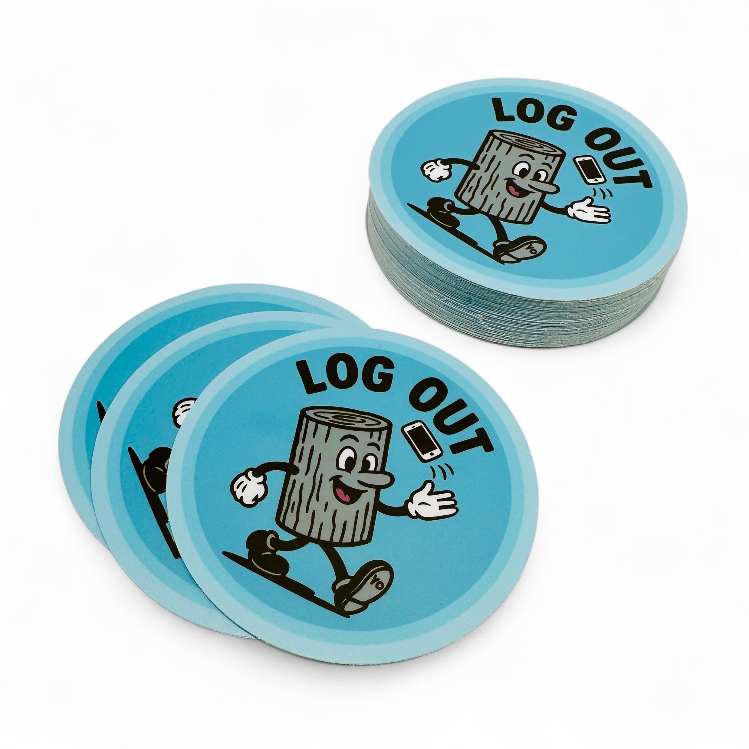 Log Out Sticker