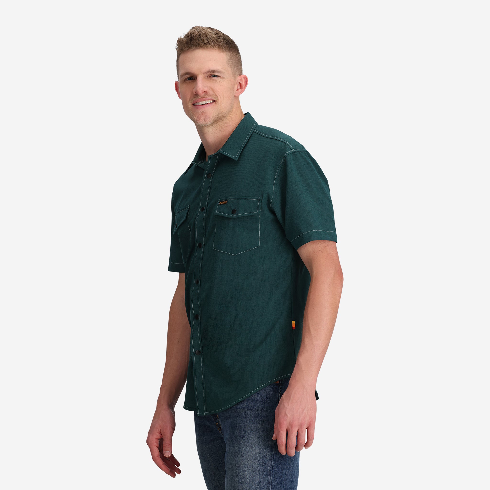 Men's Enduro Solid Teal Tech Shirt