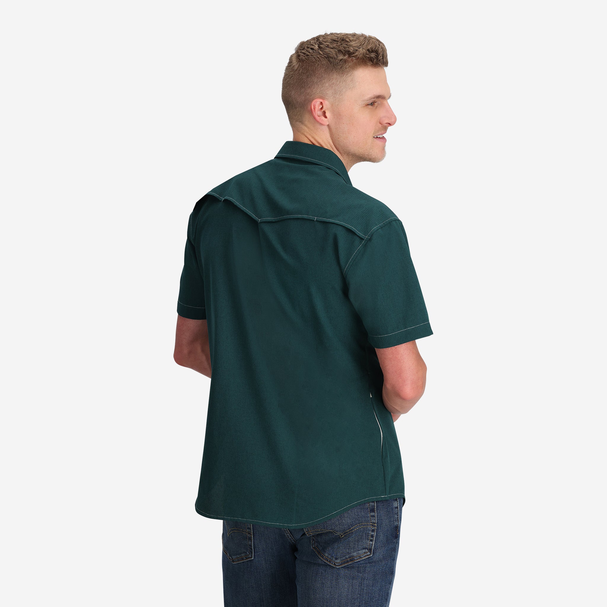 Men's Enduro Solid Teal Tech Shirt