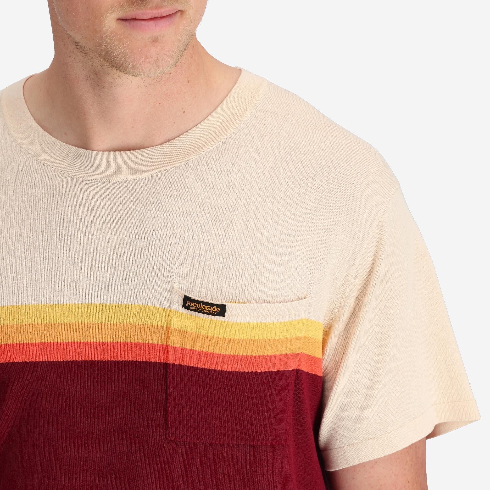 Men's Voyager Knit Tee in Sunset