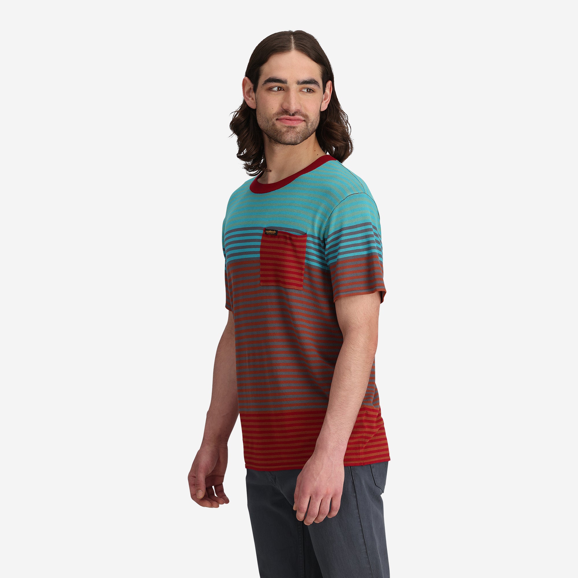 Men's Voyager Knit Tee in Retro Stripe