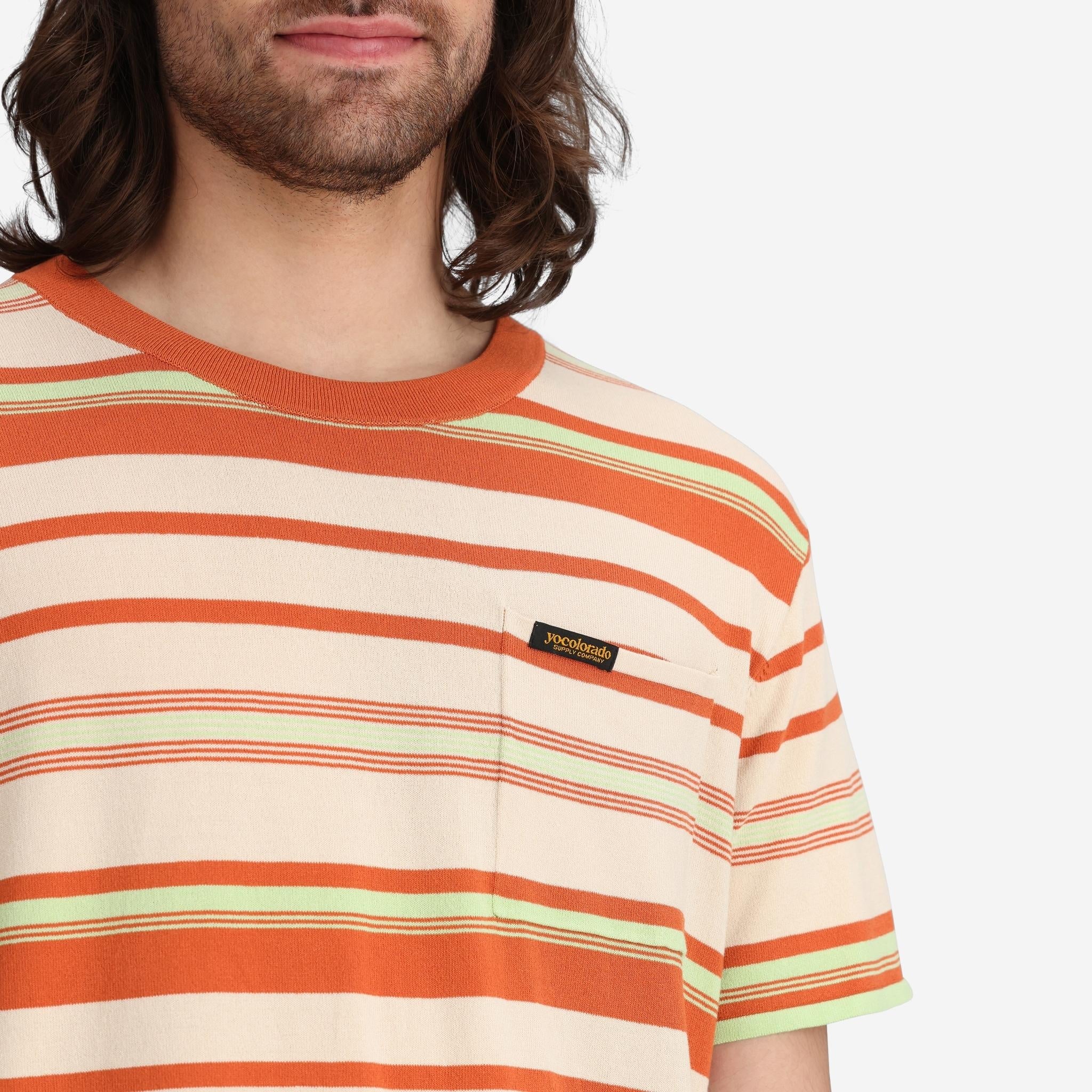 Men's Voyager Knit Tee in Creamsicle