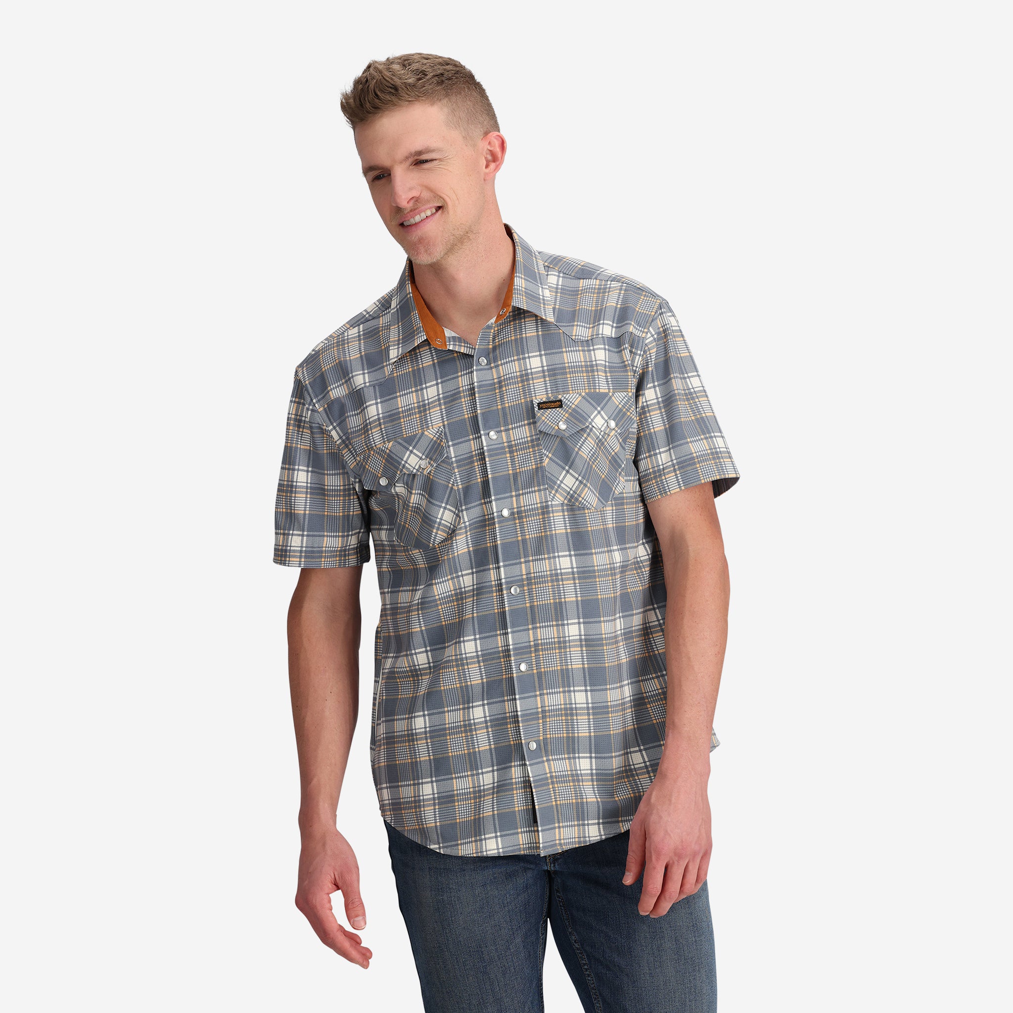 Men's Western Plaid Tech Shirt