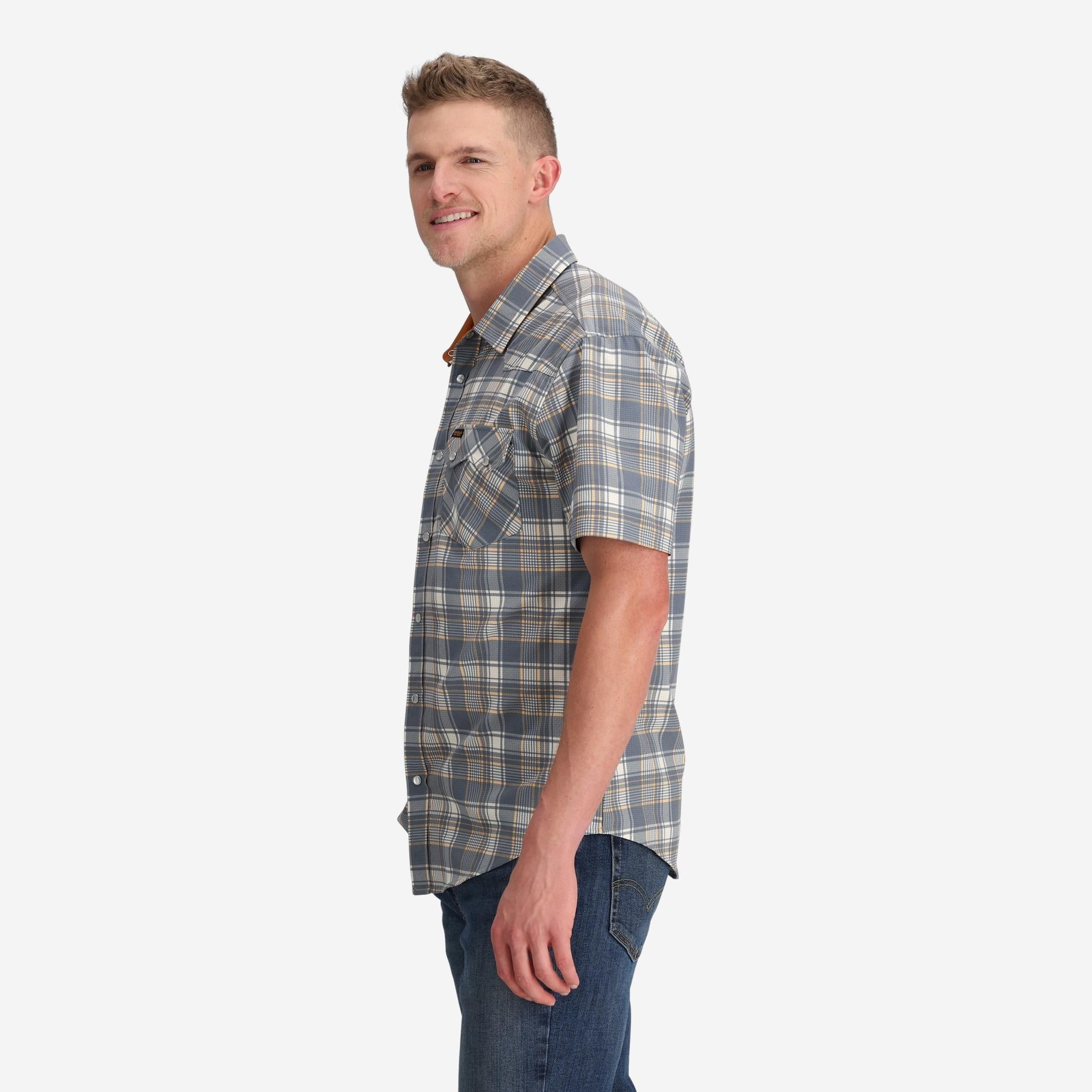 Men's Western Plaid Tech Shirt