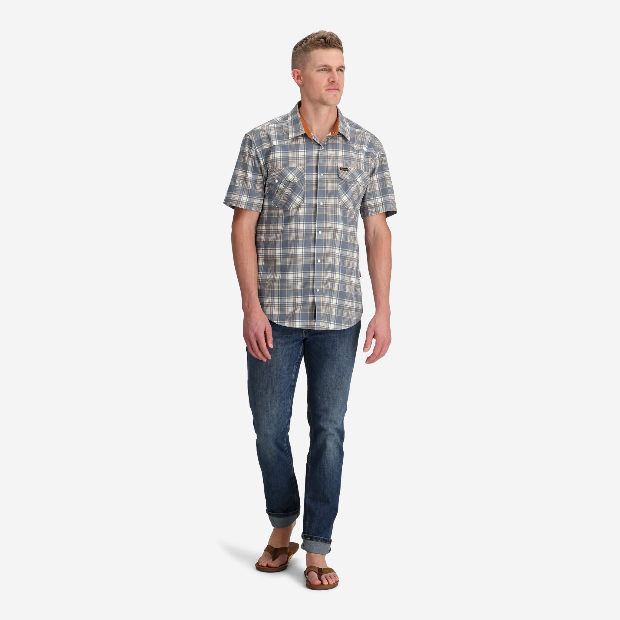 Men's Western Plaid Tech Shirt