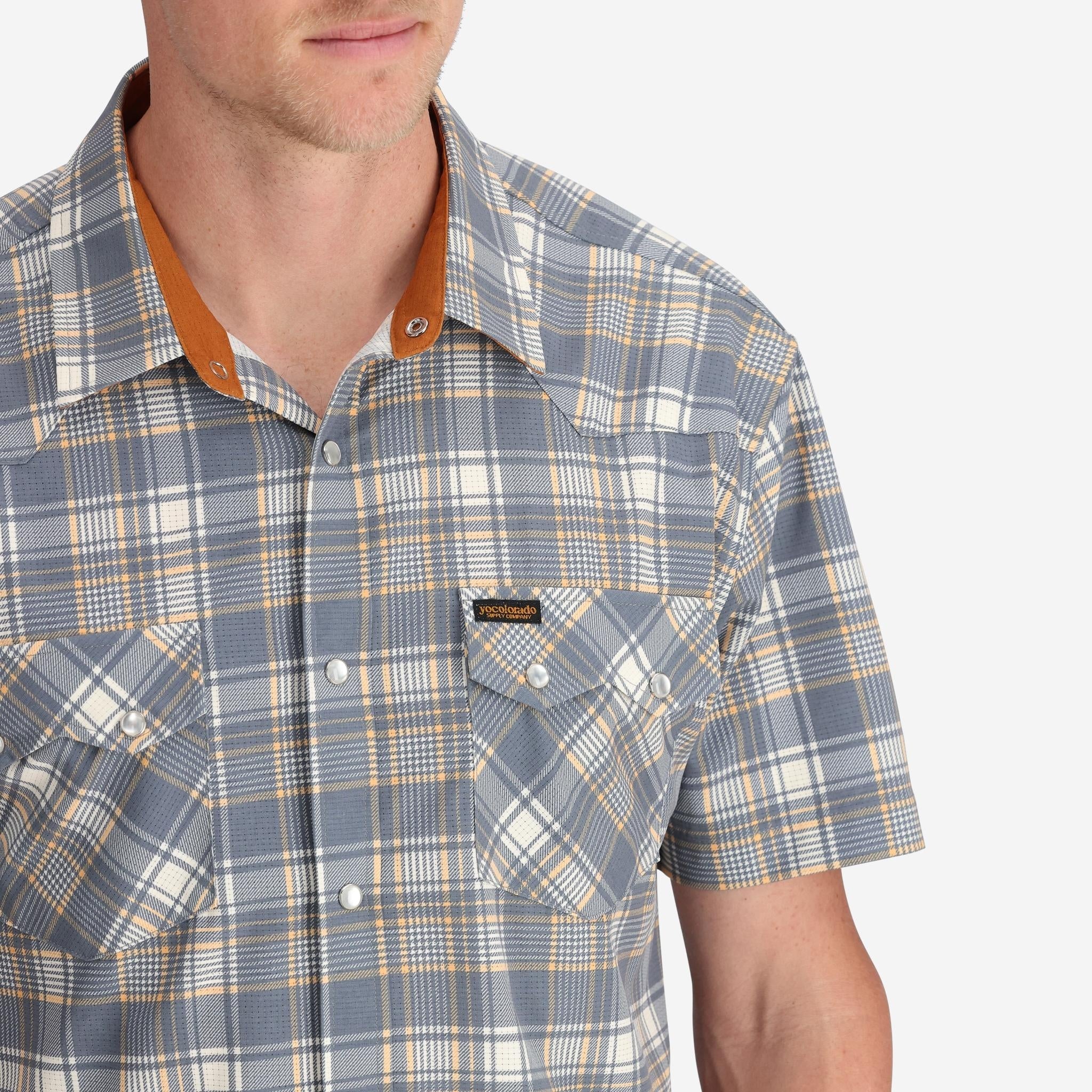 Men's Western Plaid Tech Shirt