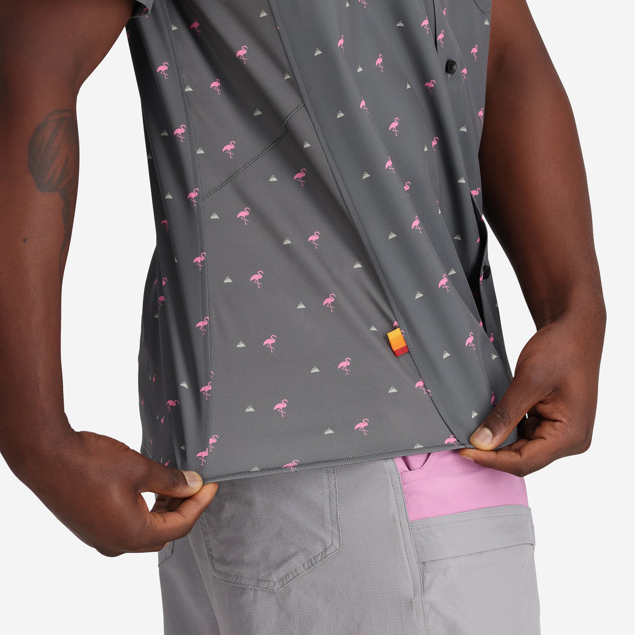 Men's Enduro Flamingo Button Up